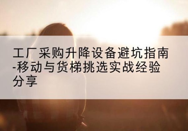 桃江移动式升降机怎么选-工厂采购升降设备避坑指南-移动与货梯挑选实战经验分享
