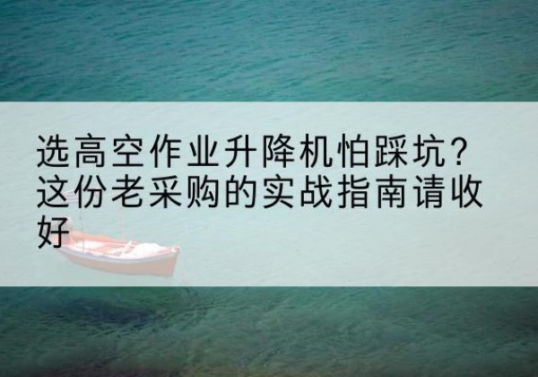 桃江高空作业升降机厂家推荐-选高空作业升降机怕踩坑？这份老采购的实战指南请收好