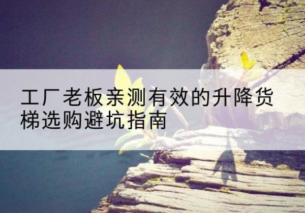 桃江升降货梯怎么选-工厂老板亲测有效的升降货梯选购避坑指南